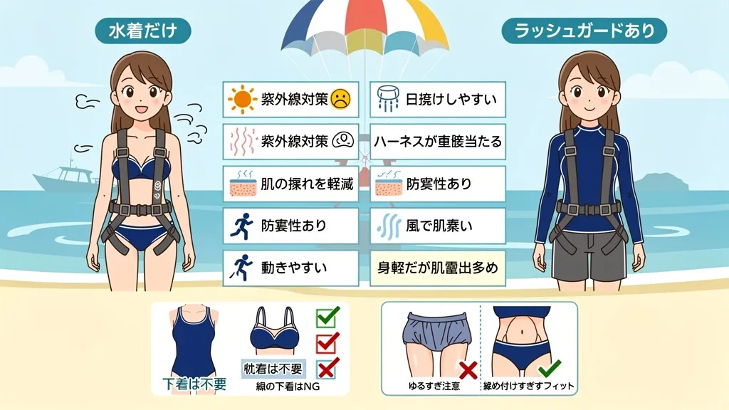 水着の下に着る服装について