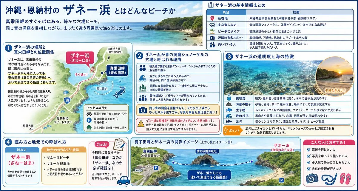 沖縄・恩納村のザネー浜とはどんなビーチか